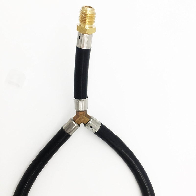 METER STAR 3/8" Flare Gas Barbecue Grill Connection Flexible Hose Low Pressure Y Splitter Hose Assemly Parts Inlet Pipe for BBQ Stove - Image 3
